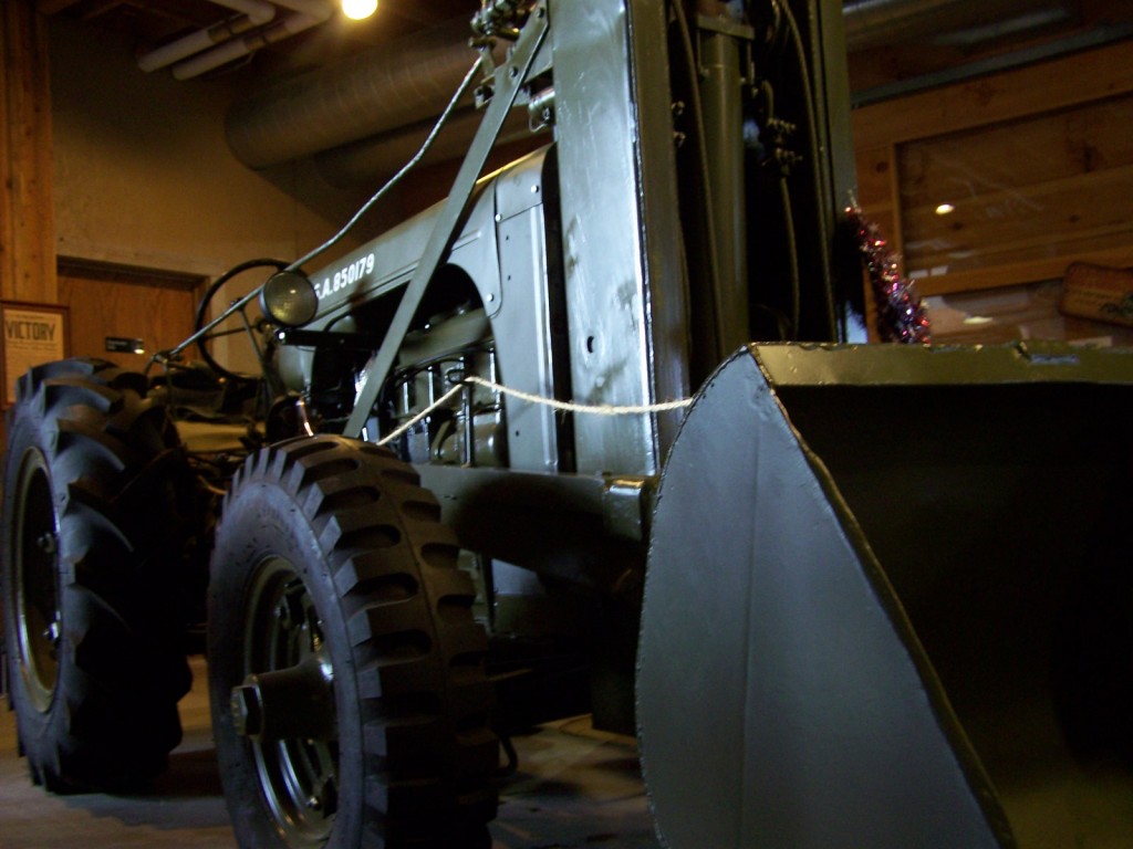 A part of the latest new display at Heartland Acres in Independence, Iowa; the World War II military Airborne Case SI is part of a new display which includes four other military pieces of equipment.  This is one of only two known collections in the world and may be the most complete and accurately restored.